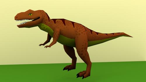 Lowpoly t-rex model preview image